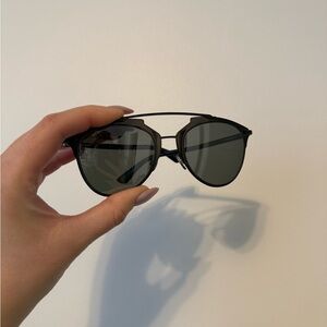 Dior reflective dark grey sunglasses aviator